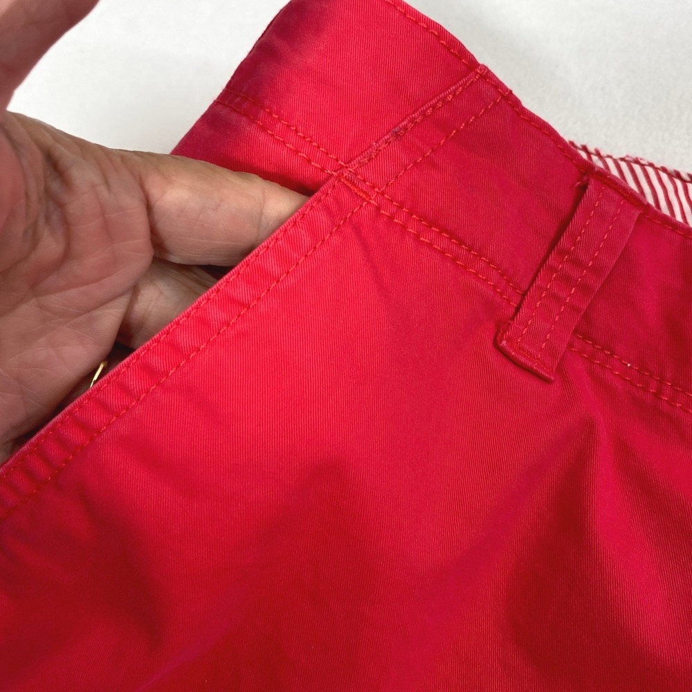 Crown & Ivy Ankle Pants Womens 10 Red Chino Straight Mid Rise Stretch Cropped - Picture 5 of 11